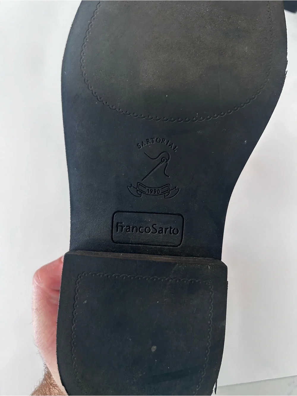 Franco Sarto Black Croc-Embossed Derby Lace-Up Shoes